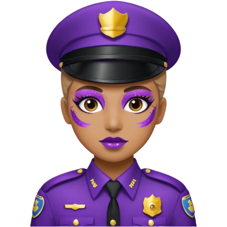 glitter purple officer emoji