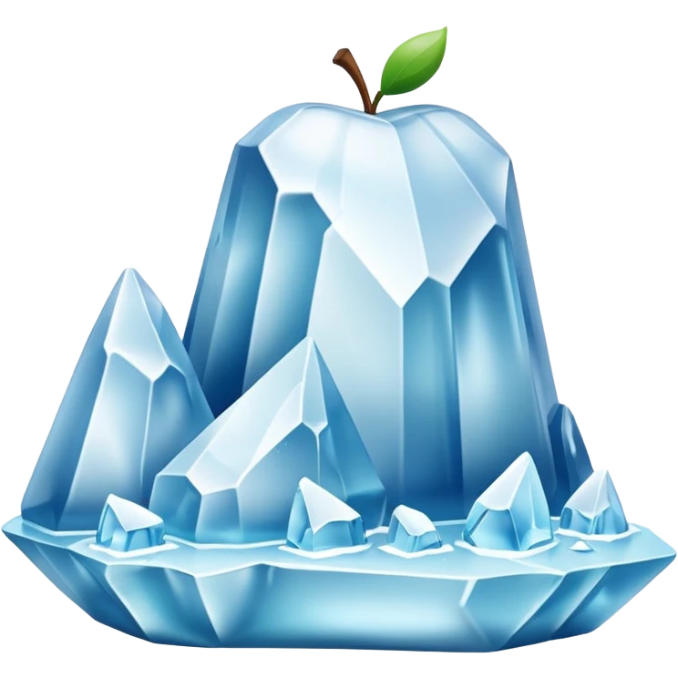 A 3D iceberg in Apple emoji style
 emoji