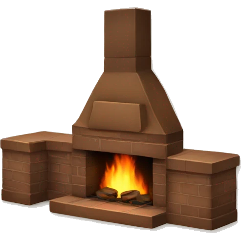 cozy brown fireplace emoji