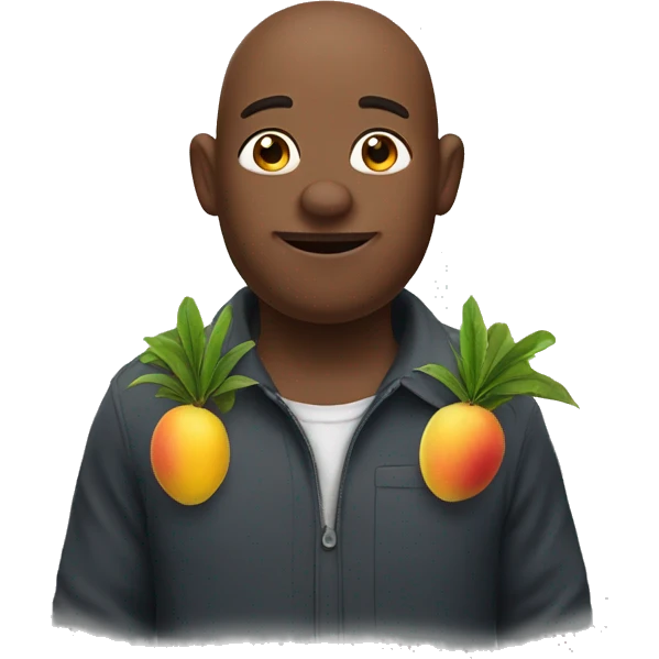 John Pork holding mangoes emoji