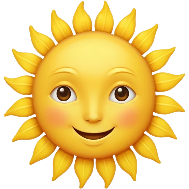 Sun with face with no eyebrows emoji