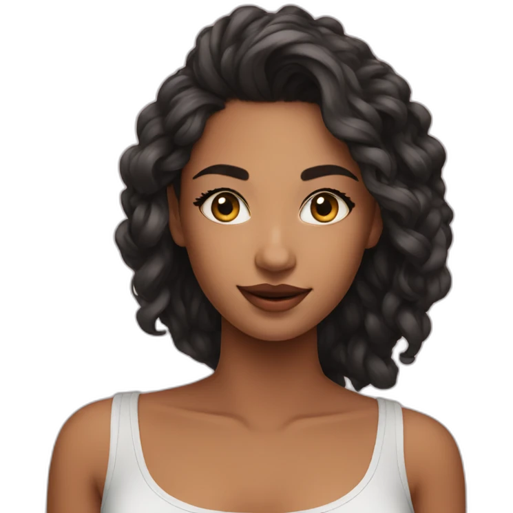 Beautiful girl with croptop emoji