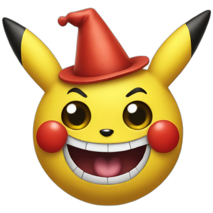 pikachu clown emoji