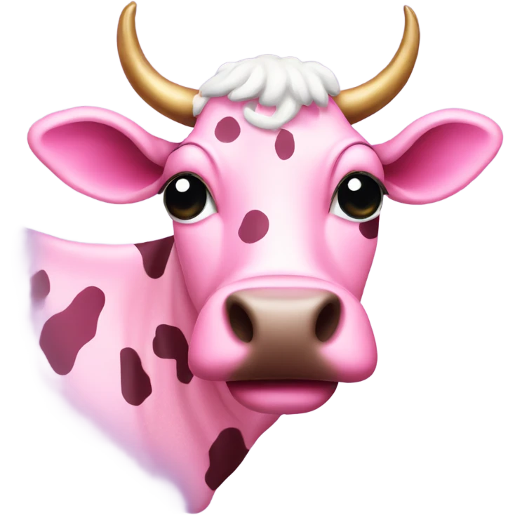 Pink spotted cow with glitter  emoji