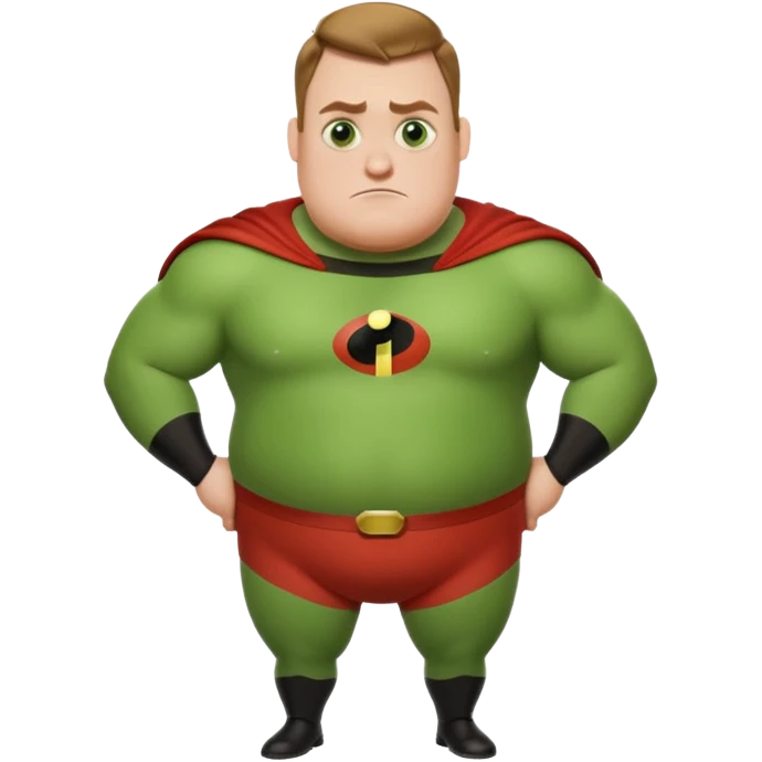 really fat green mr incredible farting emoji