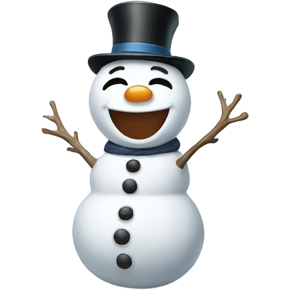 Laughing snowman  emoji