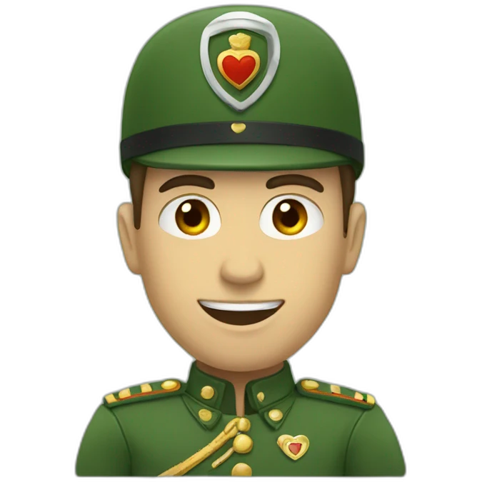 corazón verde militar emoji