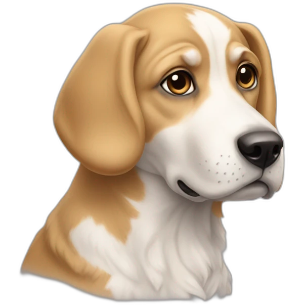 Chien avec un os emoji