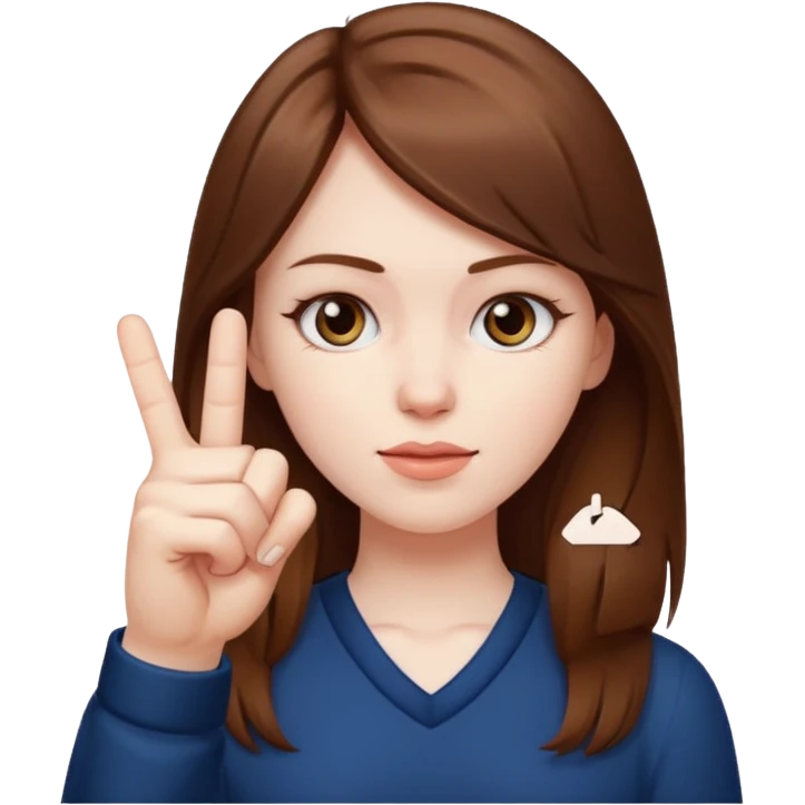 A girl and middle finger  emoji