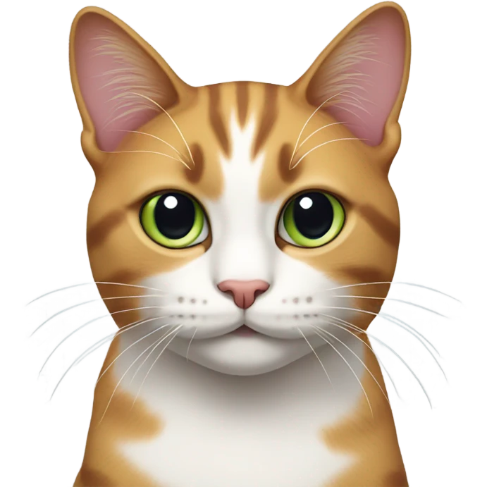 Three colored cat emoji