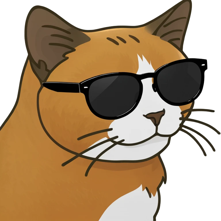 Cat with sunglasses emoji
