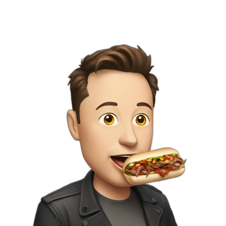 Elon musk eating kebab emoji