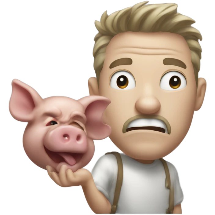 John Pork hitting the Griddy emoji