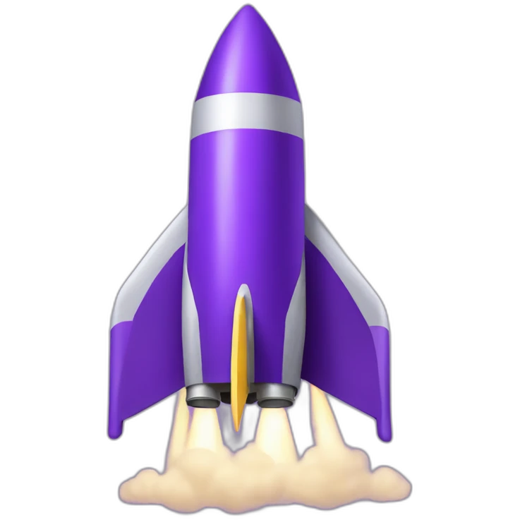 purple rocket emoji