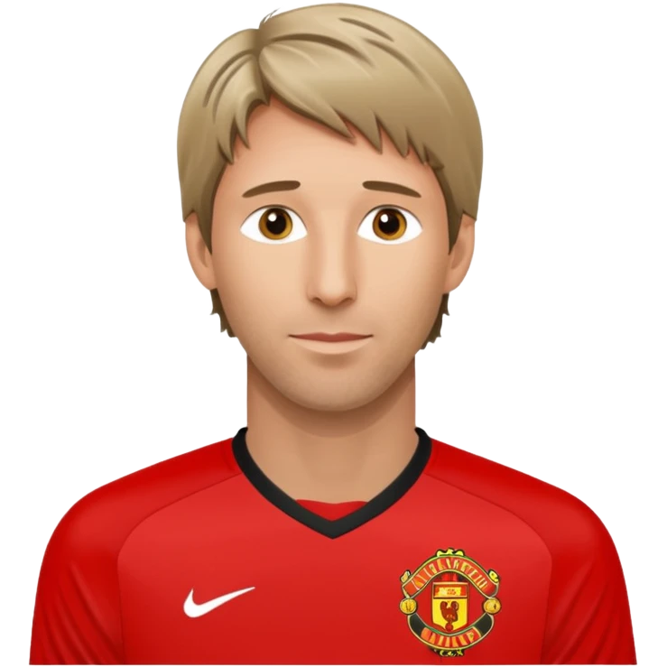Edwin van der Sar famous goalkeeper in Manchester United kit clean and simple no text no background emoji