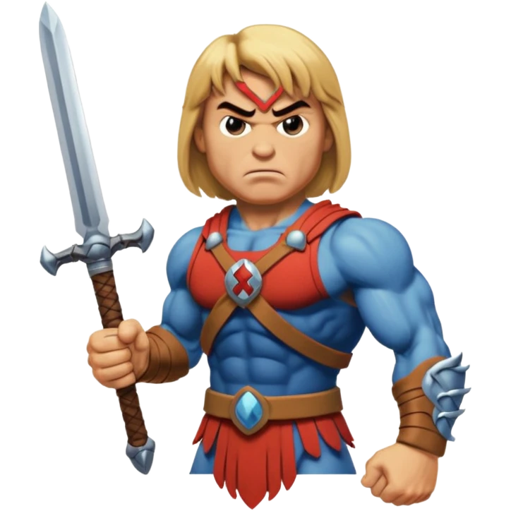 He-Man angry, with his sword emoji