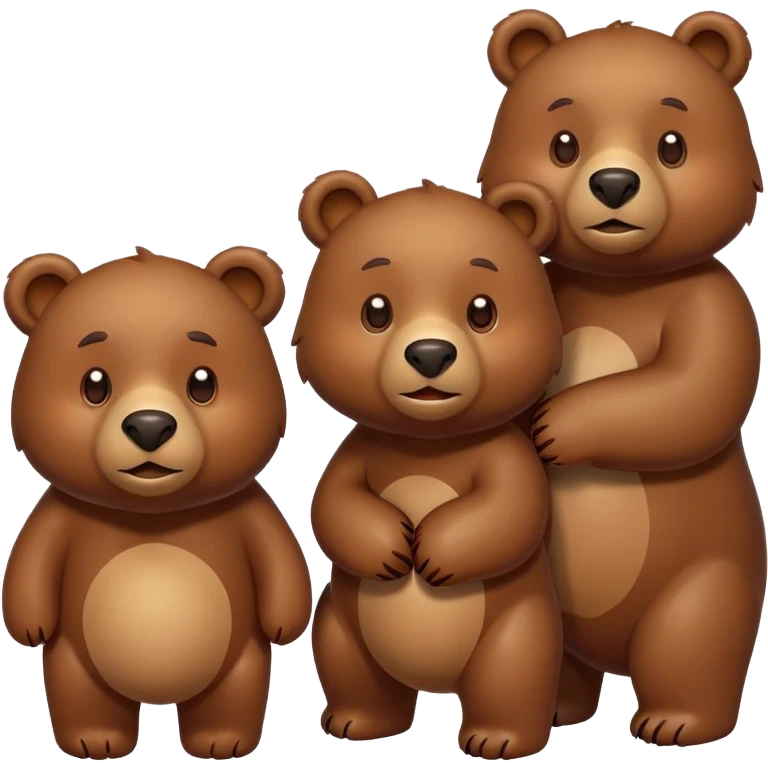 Three bears emoji