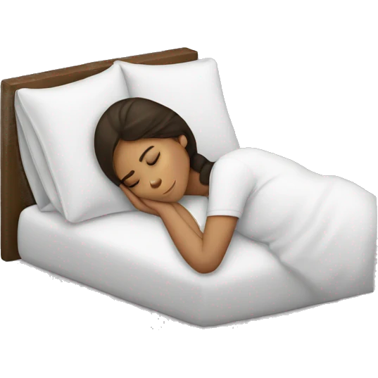 Brunette girl sleeping emoji