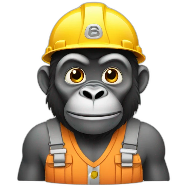 builder gorilla emoji