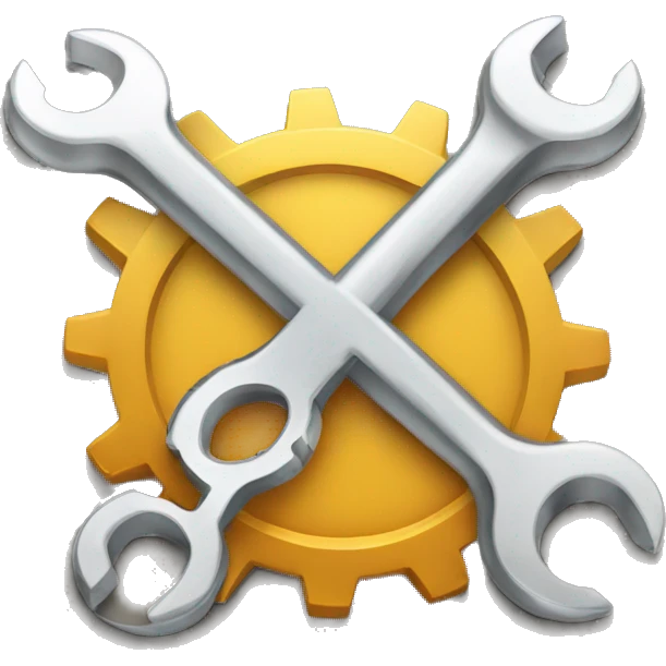 Gear with wrench  emoji