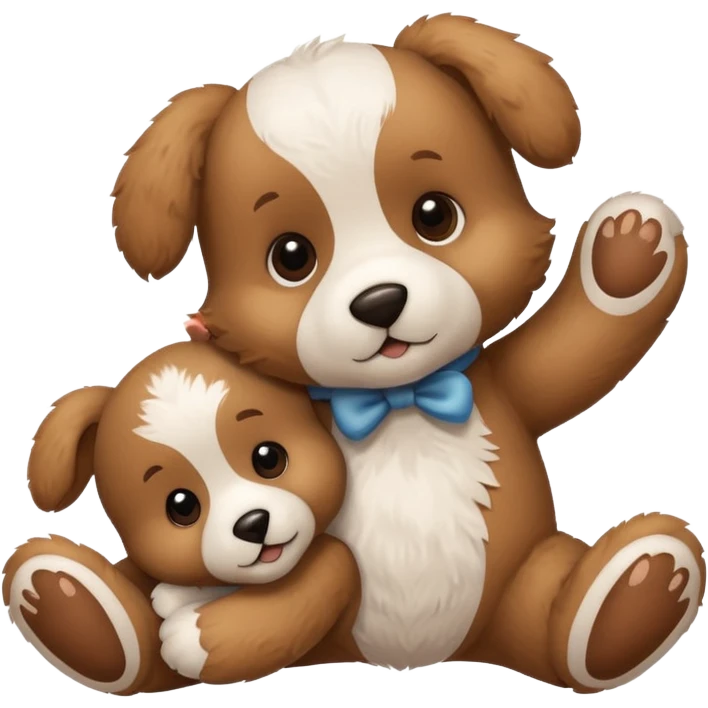 Puppy + teddy bear emoji