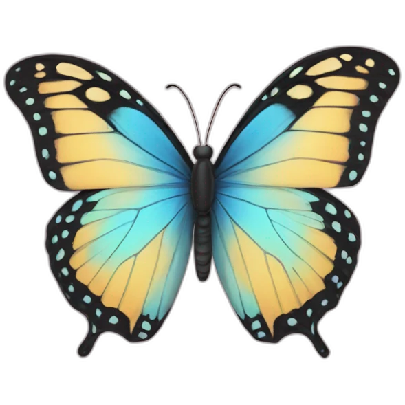 Butterfly kissing while flying emoji