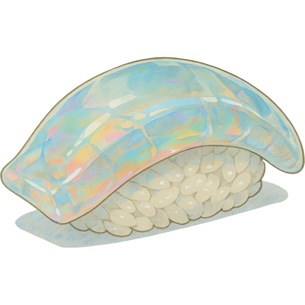 iridescent sushi emoji