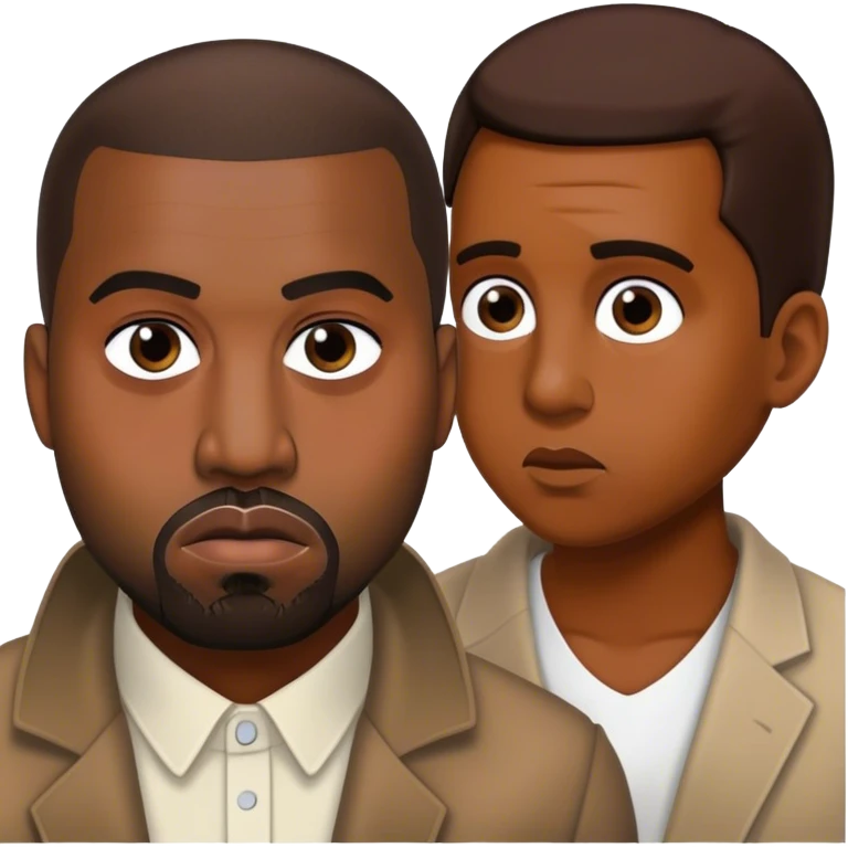 Kanye west looking at a Jewish person  emoji