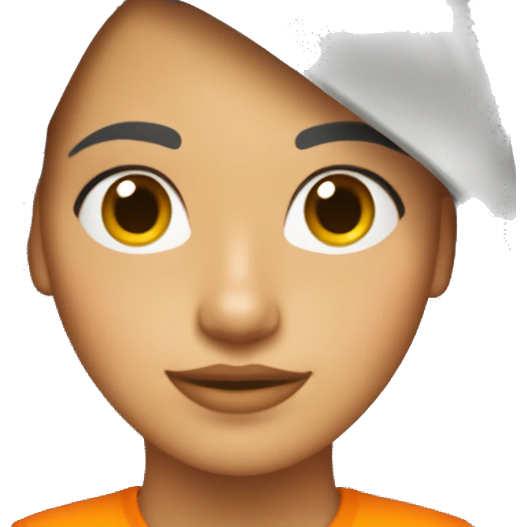 chica con rulos y pelo naranja emoji