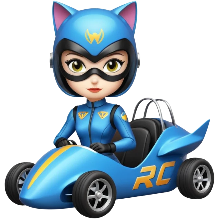 Hot rod Cat Woman’s sports futuristic Catmobile twin seat rc car  emoji