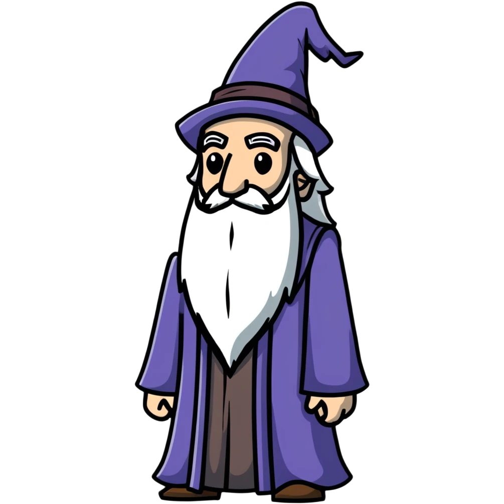 sad Professor Dumbledore side view with tear emoji