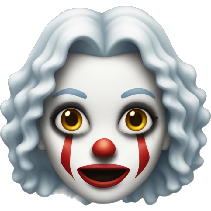 scary girl clown emoji