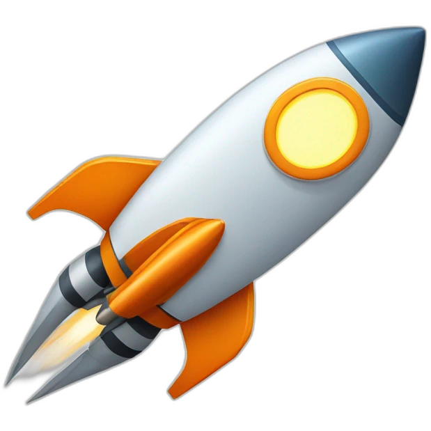 rocketship with location icon emoji