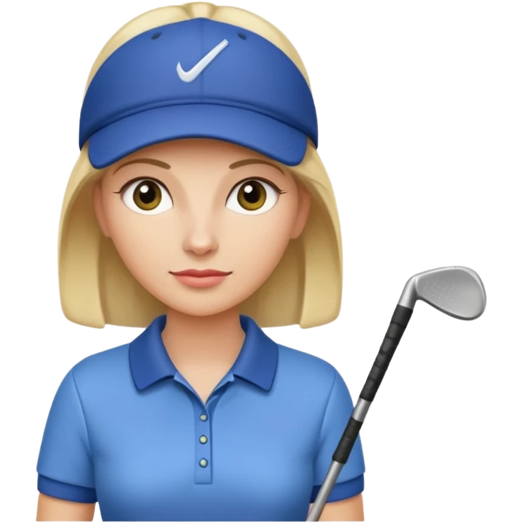 woman golf coach teaching holding golf club emoji