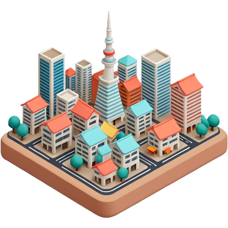 isometric tokyo clay 3d emoji