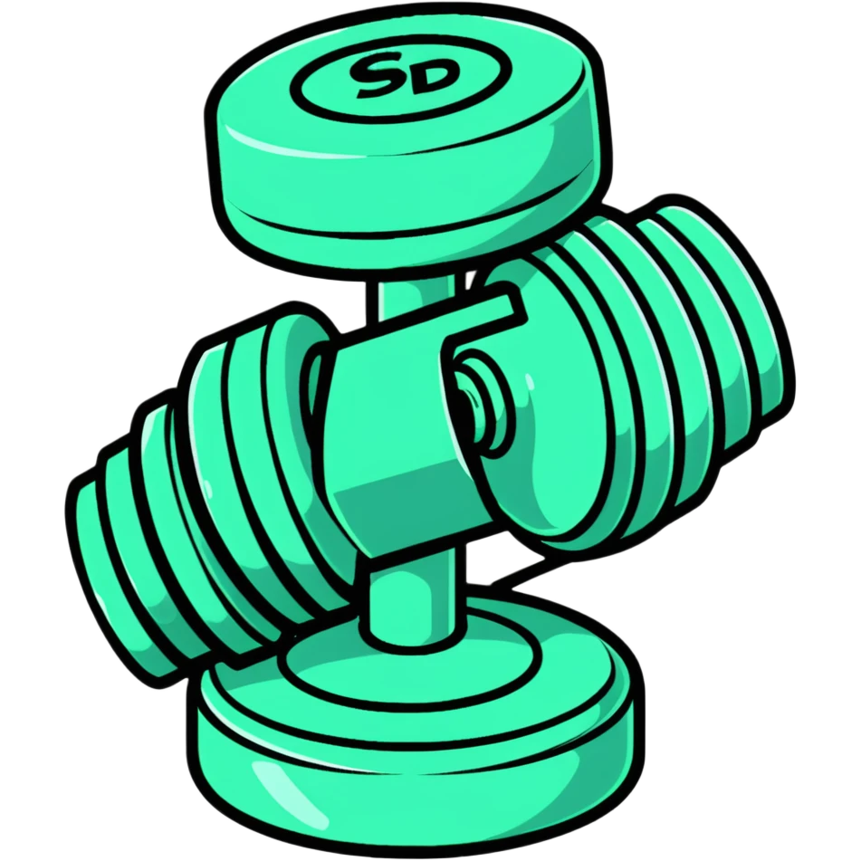 colorful workout dumbbell emoji