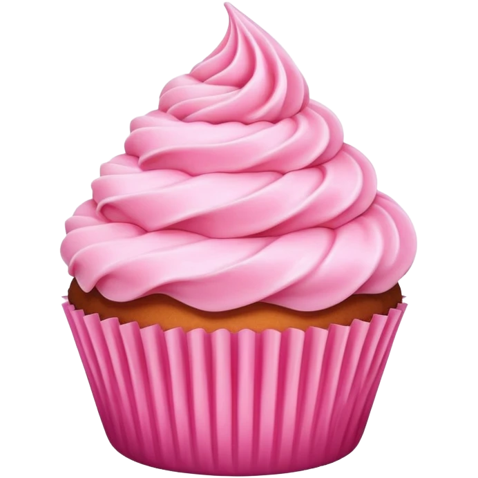 cupcake with pink icing emoji