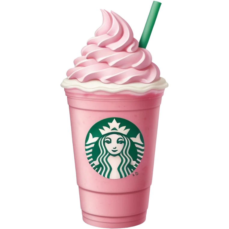Pink Strawberry Frappe Starbucks  emoji