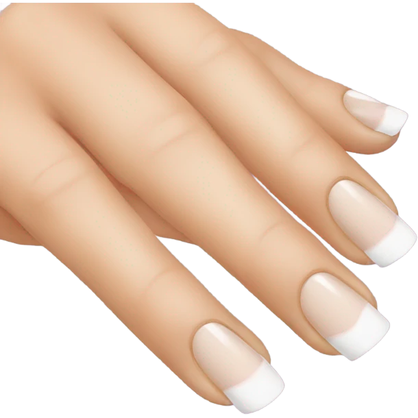 French tip nails emoji