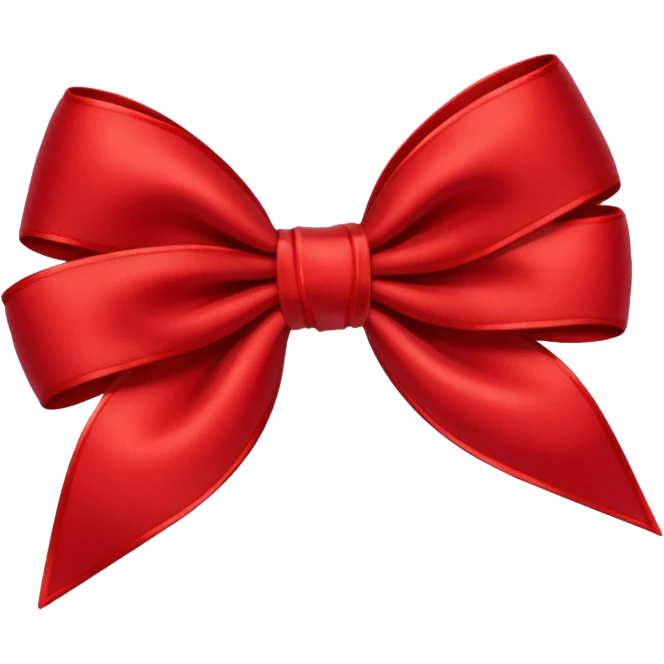Realistic bow red  emoji