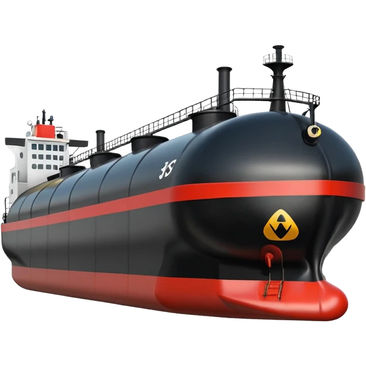Generate a black oil tanker emoji
