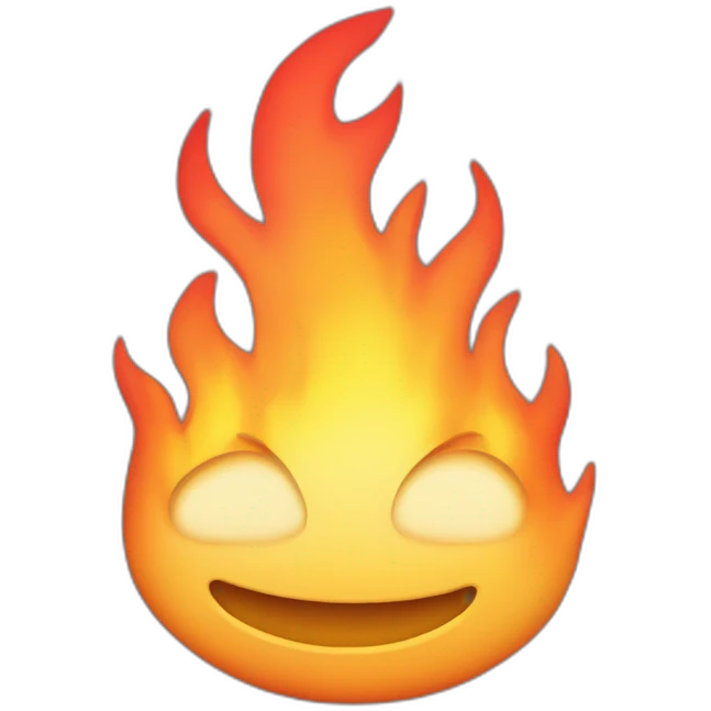 javascript logo on fire emoji
