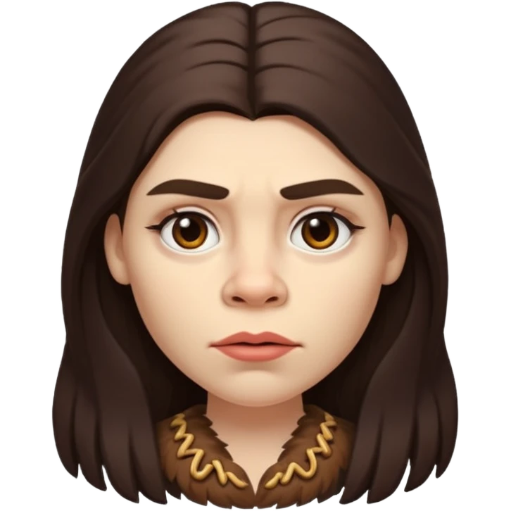 slack jawed female neanderthal emoji