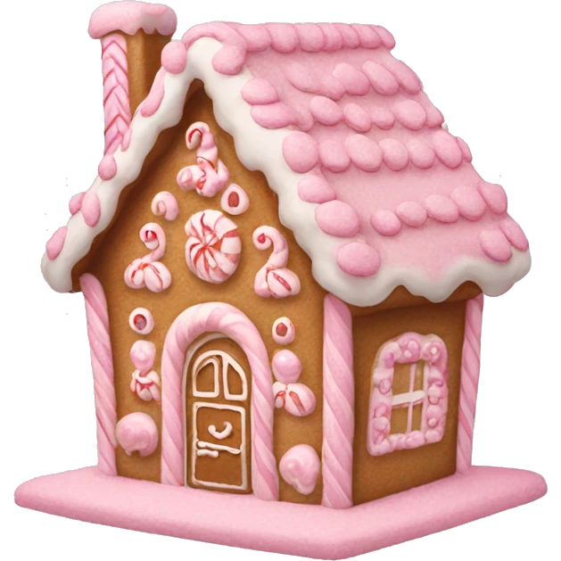 light pink gingerbread house emoji