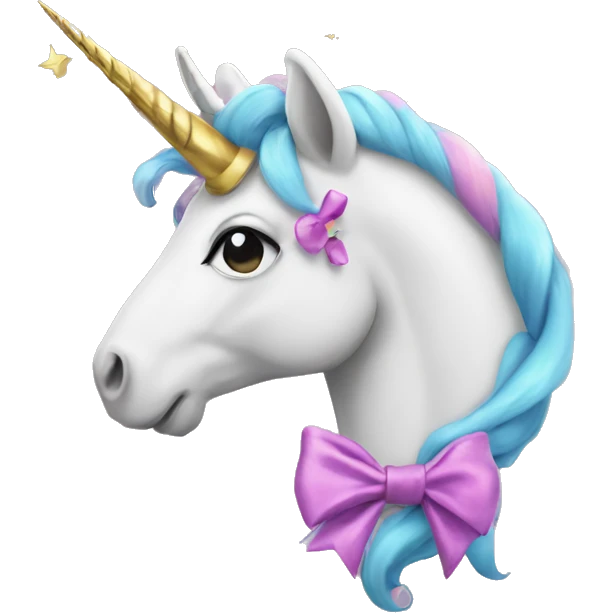 An Unicorn with a bow of Sagittarius  emoji
