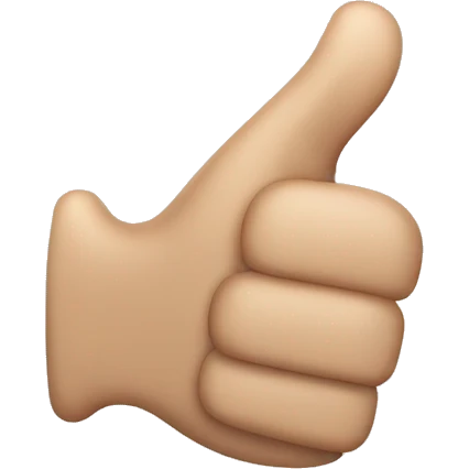 thumbs up with elongated thumb emoji