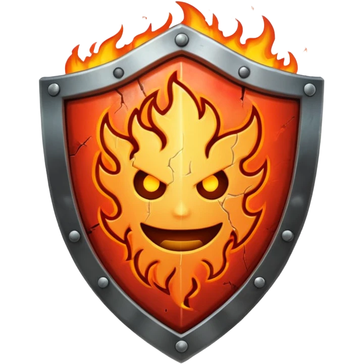 burning shield emoji
