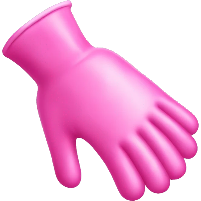 Pink laboratory gloves emoji