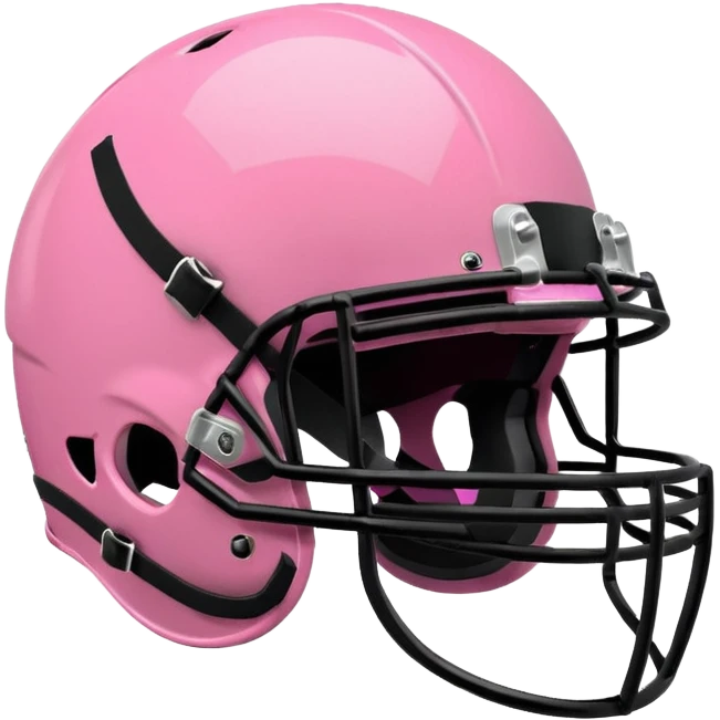 Pink football helmet emoji