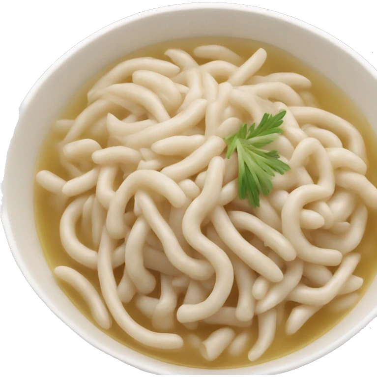 cold white bean-soup thin noodles emoji